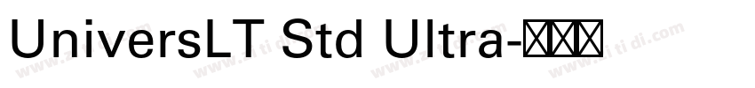 UniversLT Std Ultra字体转换